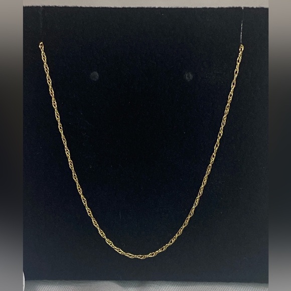 14K YELLOW GOLD chain necklace VINTAGE REAL GOLD 18” - Picture 3 of 14